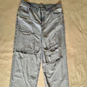 American Eagle Curvy Super High-Rise Baggy Straight Jeans